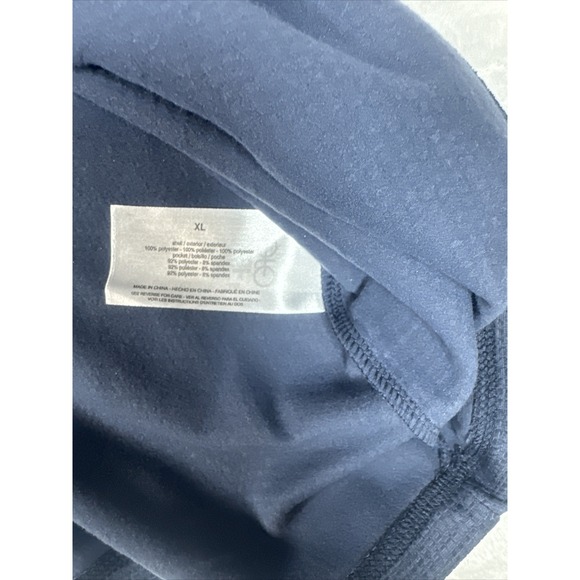 G.H. Bass & Co Mens Mixed Media 1/4 Zip Pullover Navy Blue XL Textured NWT - Picture 10 of 14